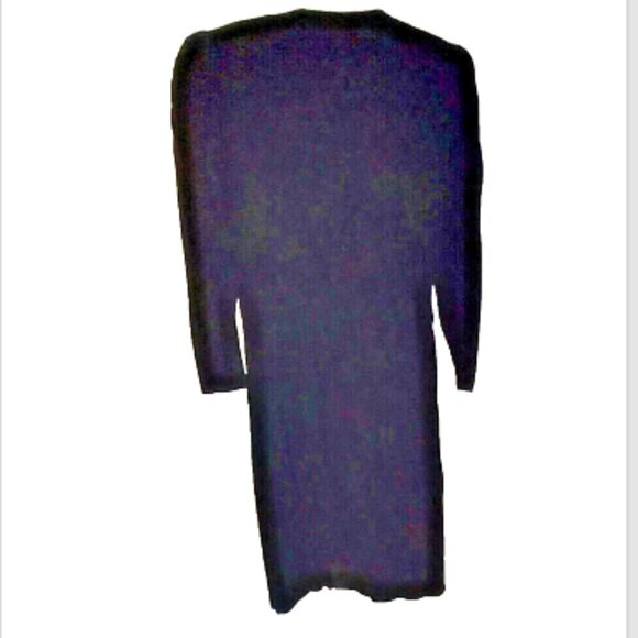 VTG Black Velvet Wrap Dress Sz 12 Midi Holiday Christmas Cocktail Party - Picture 3 of 11